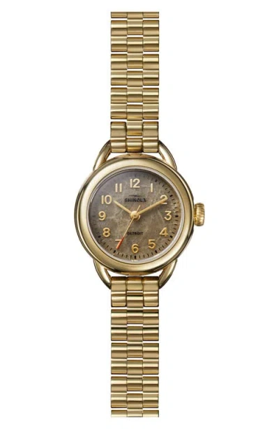 Shinola Runabout Bracelet Watch, 25mm In Gold