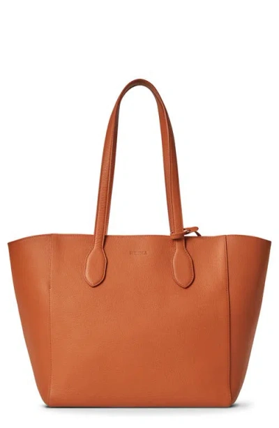 Shinola Runabout Pebble Leather Tote In Brown