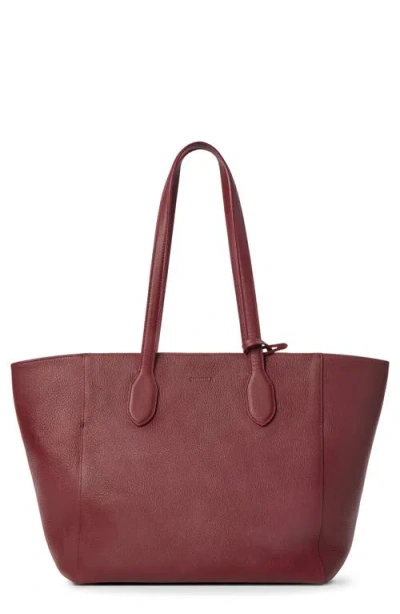 Shinola Runabout Pebble Leather Tote In Red