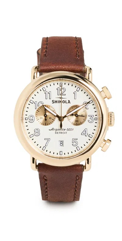 Shinola Runwell 41mm Chronograph Watch Ivory