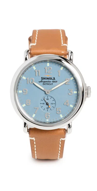 Shinola Runwell 41mm Watch Grayblue