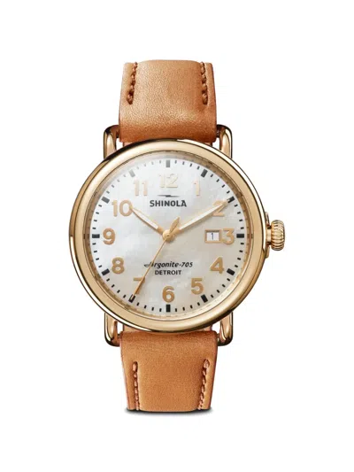 Shinola Runwell 41mm Watch In Orange