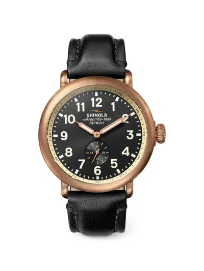 Shinola Runwell 43mm Watch In Gold