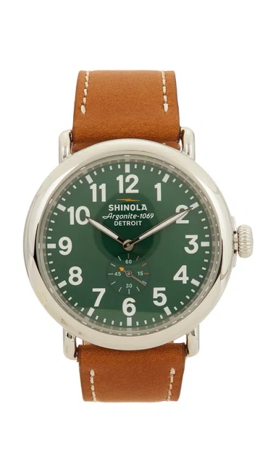 Shinola Runwell 47mm Watch In Brown