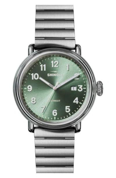 Shinola Runwell Bracelet Watch, 36mm In Cypress Green