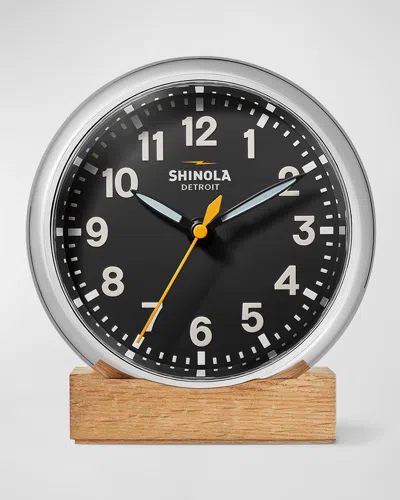 Shinola Runwell Desk Clock, Black