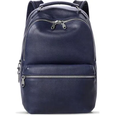 Shinola Runwell Leather Backpack In Lake