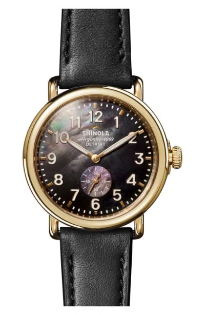 Shinola Runwell Sub Second Bracelet Watch, 41mm In Blackmop