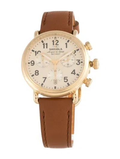 Pre-owned Shinola Runwell Watch In Multicolor
