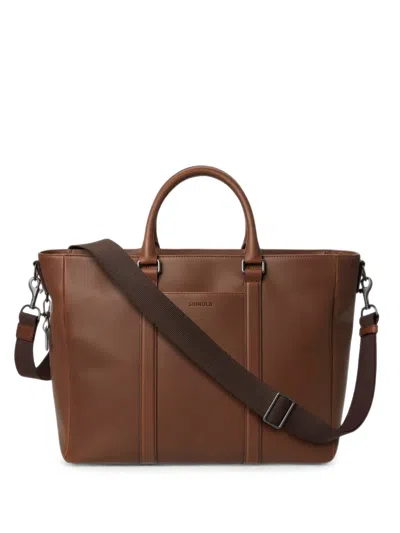 Shinola Runwell Zip Tote Bag In Brown