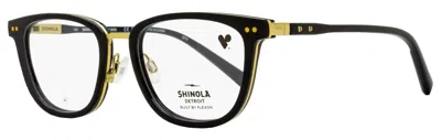 Shinola Sh27000 Memory Metal Eyeglasses In Black