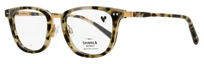 Shinola Sh27000 Memory Metal Eyeglasses In Brown