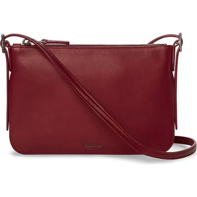 Shinola Small Bixby Accordion Leather Crossbody Bag In Red