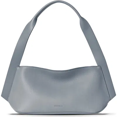 Shinola Small Derby Leather Shoulder Bag In Gray