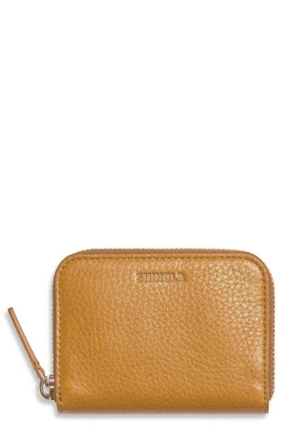 Shinola Small Zip Wallet In Brown