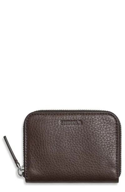 Shinola Small Zip Wallet In Brown