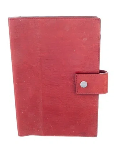 Pre-owned Shinola Solid Leather Travel Bag In Red