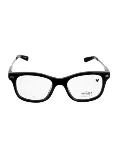 Pre-owned Shinola Square Eyeglasses In Black