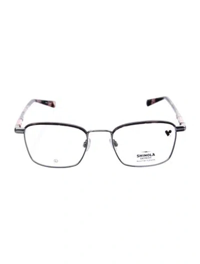 Pre-owned Shinola Square Eyeglasses In Brown