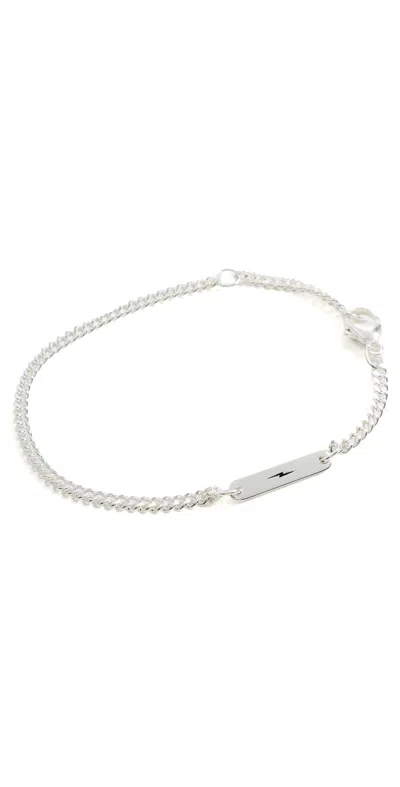 Shinola Sterling Silver Gauge Chain Bracelet 3mm Sterling Silver