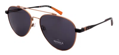 Shinola Sunglasses Sh2101s-784-56-16-145 Non-polarized In Gold