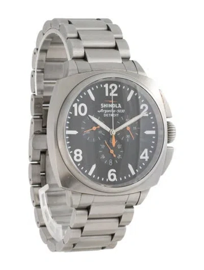 Pre-owned Shinola The Brakeman Watch, 46mm In Multicolor