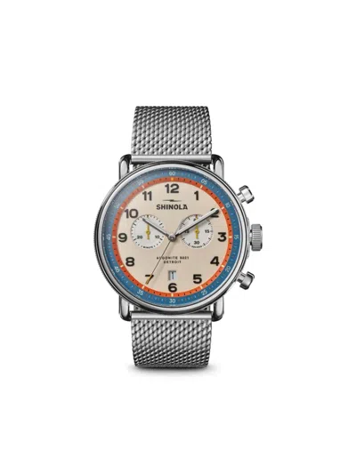 Shinola The Canfield Chrono 43mm In Neutrals