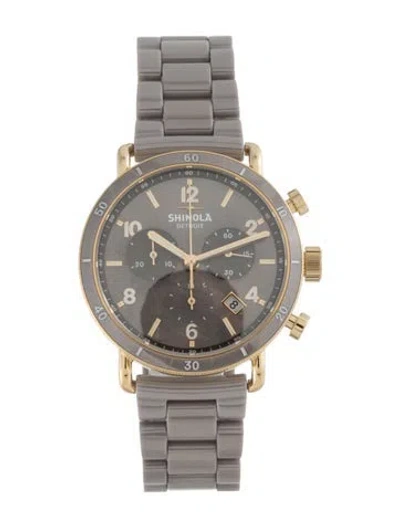 Pre-owned Shinola The Canfield Sport Watch, 40mm In Multi