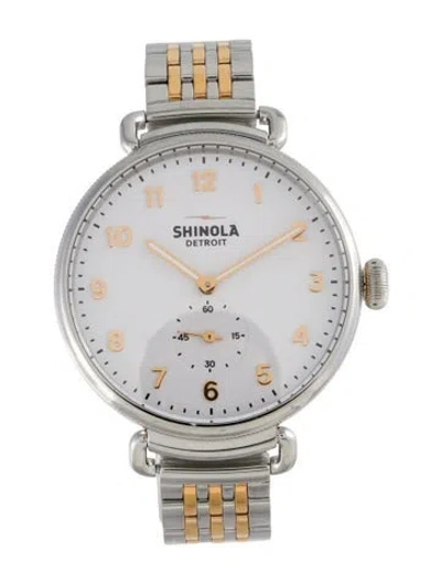 Pre-owned Shinola The Canfield Watch, 38mm In Multi