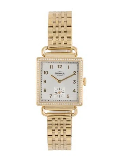Pre-owned Shinola The Cass Watch, 28mm In Multicolor