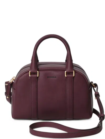 Shinola Runwell Leather Tote Bag In Purple
