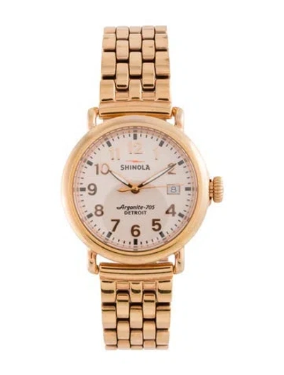 Pre-owned Shinola The Runwell Watch, 36mm In Multicolor