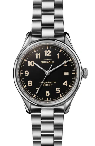 Shinola The Vinton Bracelet Watch, 38mm In Black