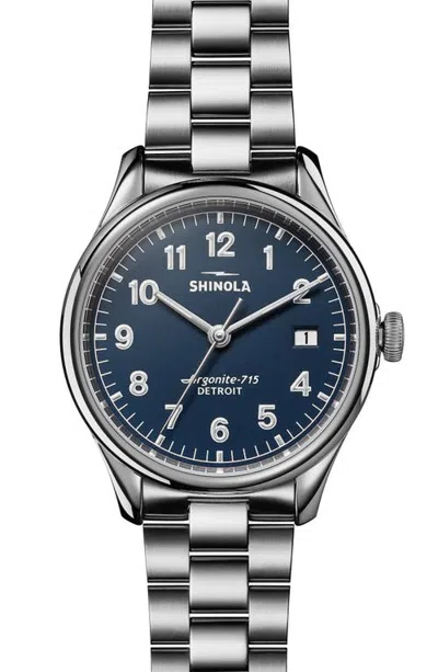 Shinola The Vinton Bracelet Watch, 38mm In Silver