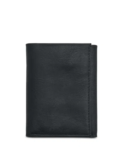 Shinola Trifold Leather Wallet Navigator In Black