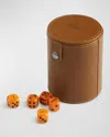 SHINOLA UNISEX LEATHER DICE CUP W/ DICE