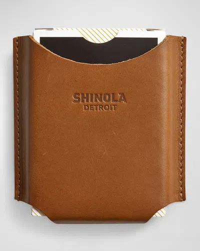 Shinola Unisex Playing Cards In Leather Case In Medium Brown