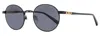 Shinola Unisex Round Runwell Sunglasses Sh2301sl 001 Matte Black 51mm In Multi
