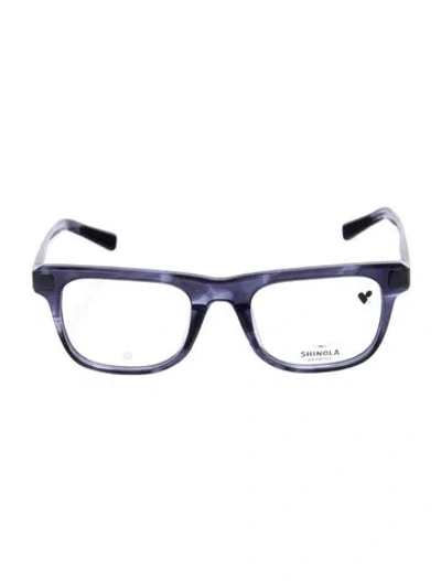 Pre-owned Shinola Wayfarer Eyeglasses In Blue