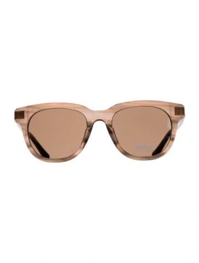 Pre-owned Shinola Wayfarer Tinted Sunglasses In Brown