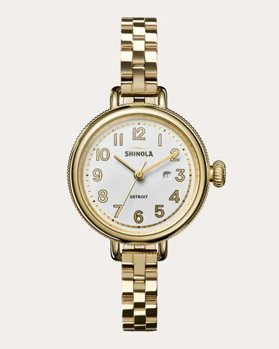 Shinola Women's Birdy 34mm Bracelet Watch In Gold