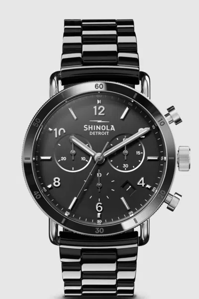 Shinola Women's Canfield Sport Chronograph Watch - 40mm In Black