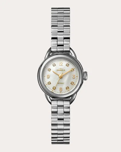 Shinola Women's Diamond Runabout 25mm Bracelet Watch In Metallic