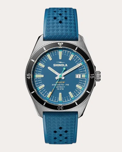 Shinola Women's Duck 40mm Rubber-strap Watch In Blue