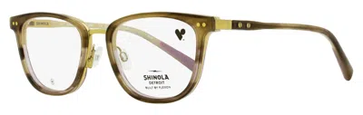 SHINOLA WOMEN'S MEMORY METAL EYEGLASSES SH27000 219 BLUE HORN 52MM