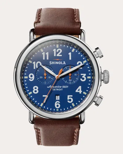 Shinola Women's Runwell 47mm Two-eye Chronograph Watch In Brown