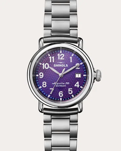 Shinola Women's Runwell Lightning 36mm Bracelet Watch In Purple
