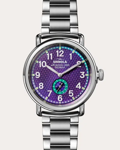 Shinola Women's Runwell Lightning 41mm Sub-second Bracelet Watch In Purple
