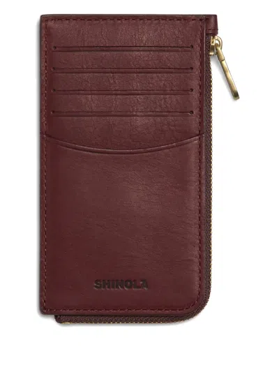 Shinola Portemonnaie Mit Reissverschluss In Burgundy