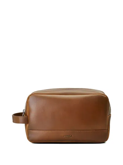 Shinola Zip Travel Kit Wash Bag In Brown